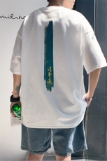 1图案已注册港风休闲情侣潮大码M-5XL风短袖T恤7036F20控38，男装T恤，星座226-2