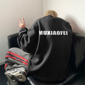 抖音供货、重磅360克现货字母印花圆领卫衣宽松 HD019-1-YL4340图片