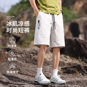 男装休闲短裤男2025宽松夏季透气户外运动速干防晒冰感五分裤图片