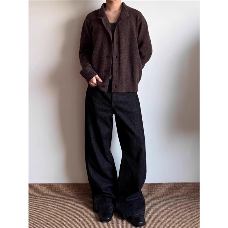 针织开衫男女韩版潮流宽松百搭帅气2025秋冬ins外套MZ842-P57,女装短外套,星座412-1