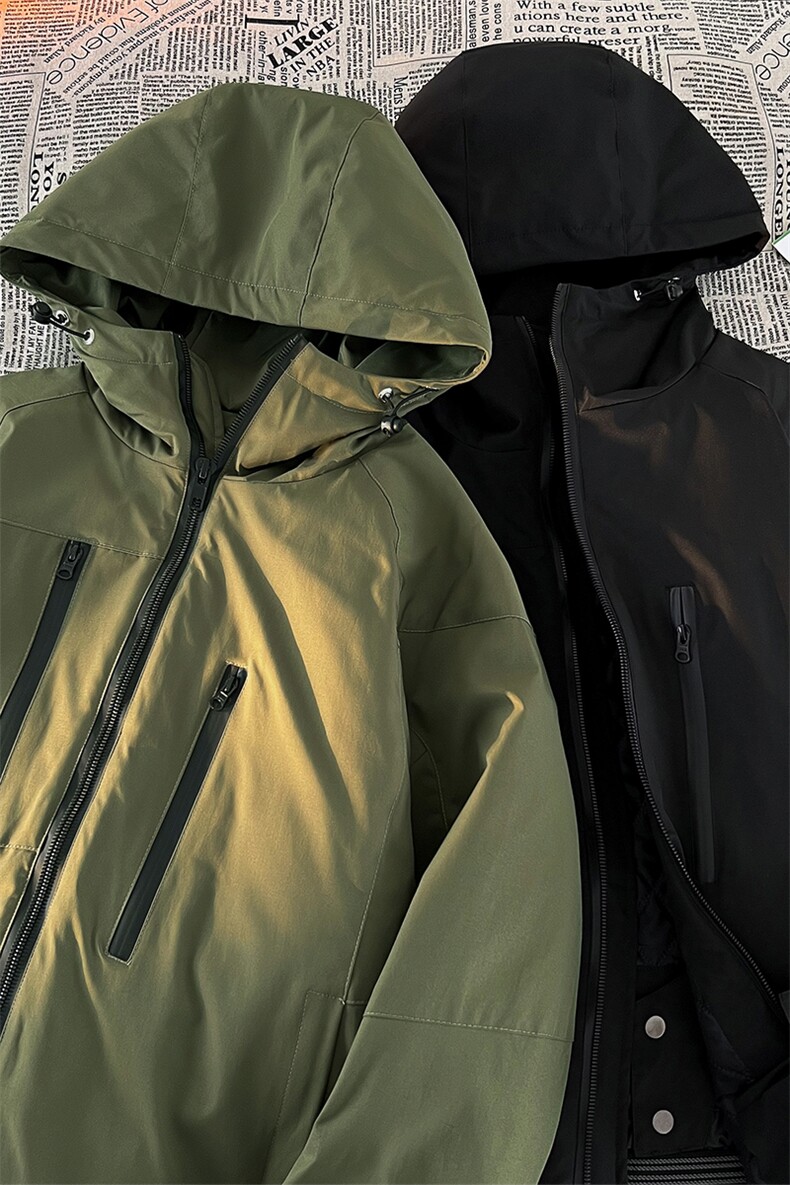 24冬潮户外防风防水滑雪服男时尚加棉加厚保暖中性风外套M70-P140,男装棉衣,电商A001-1