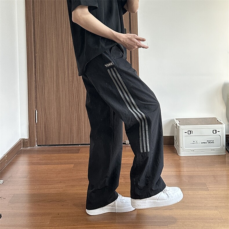 大量现货美式条纹速干伞兵裤男夏季薄款宽松休闲长裤DY5032-P55,男装休闲裤,电商A178