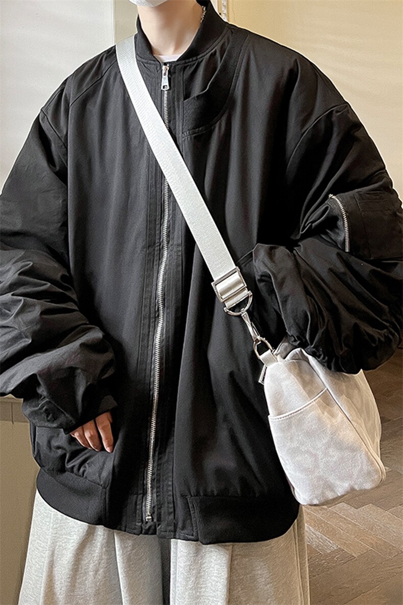 飞行员夹克男解构设计棒球领短外套男XH24-P70,男装夹克,电商B367