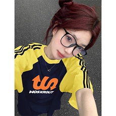 黄袖拼藏青
