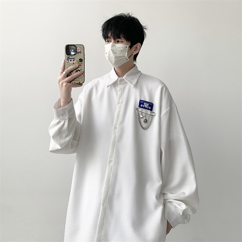 宽松长袖衬衫男KD626-P30,男装衬衫,电商D312