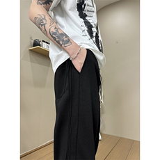K10033-P35潮牌卫裤男2025新款百搭褶皱宽松直筒休闲长裤，男装休闲裤，电商A178