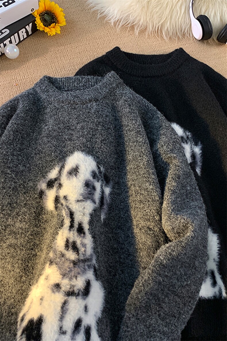 美式高街情侣水貂绒针织衫加厚毛衣宽松马海毛上衣打底衫M568-P78,男装针织衫/毛衣,电商B295
