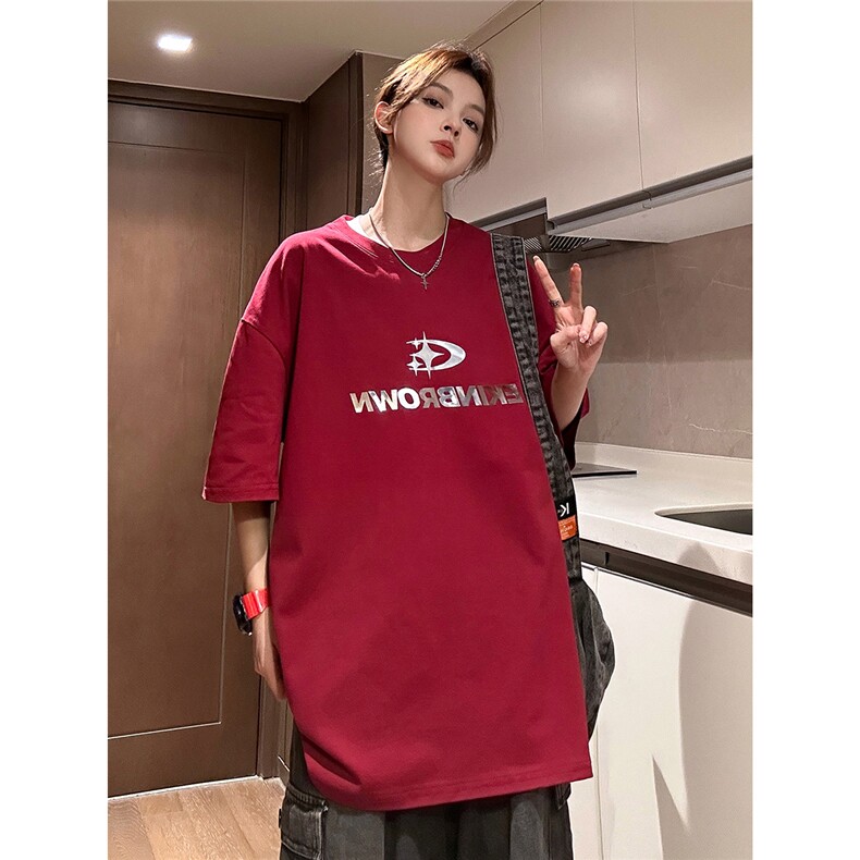 1中性银色立体四芒星印花大码M-5XL短袖T恤男DT77776P23块控特45,男装T恤,星座226-2