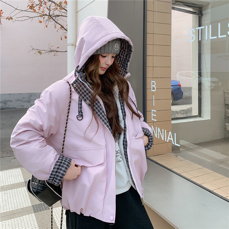 新款拼接夹克毛毛派克服2C282-208P225K338,女装派克服,2C282