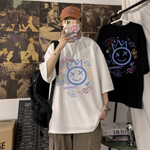Q11180-P30春夏季七分袖t恤男大码五分袖男短袖中袖