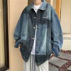 港风秋季牛仔外套男潮牌炸街休闲百搭牛仔夹克男J1169-P65，男装夹克，星座1109-3