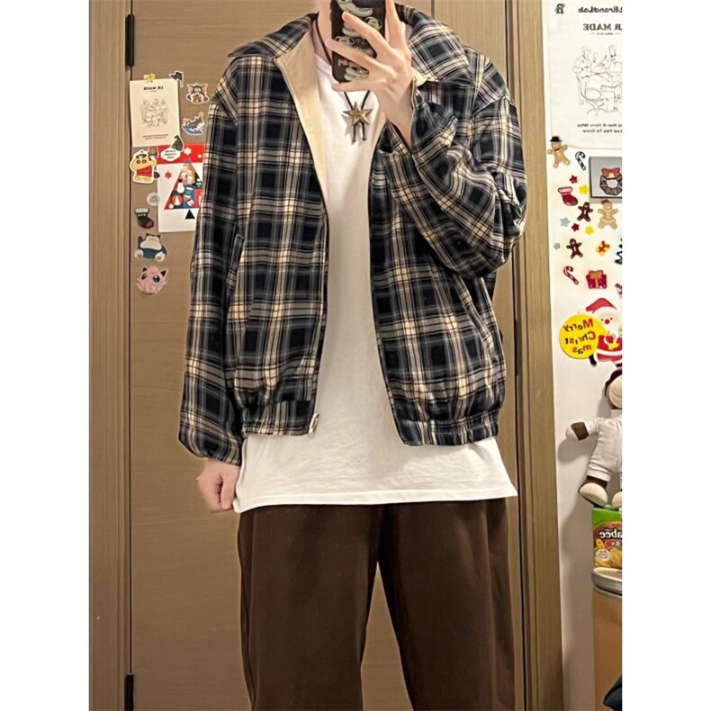 【有货】cleanfit美式复古卡其色短款外套两面穿夹克W257LL-特P80,男装夹克,星座1007（原301D）