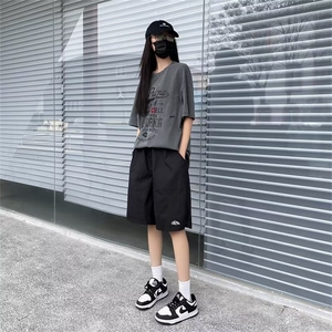 美式速干短裤夏季户外运动痞帅情侣男女宽松五分裤子 BK38-P35图片