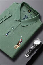 短袖T恤男翻领绣标POLO衫夏季中年男士休闲时尚百搭体恤衫夏装，男装T恤，电商B212（原钱塘6029）