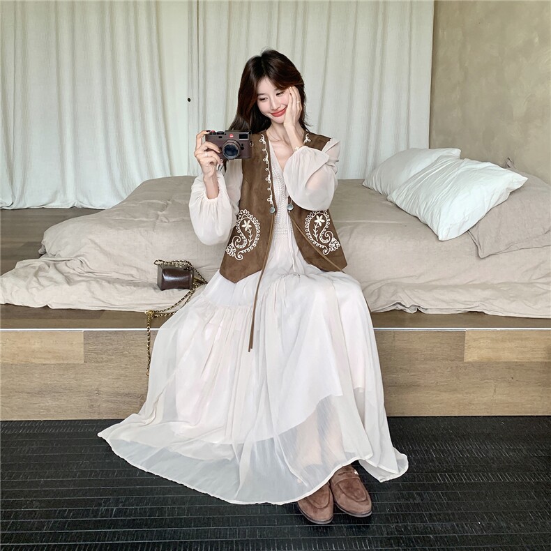 新款连衣裙+马甲时尚套装5768-P195K288,女装套装/套裙,2C332