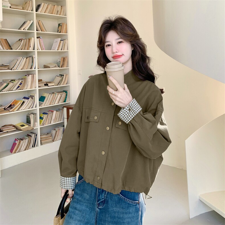 出货工装军绿色外套2C198-6829-P155K248,女装短外套,2C198