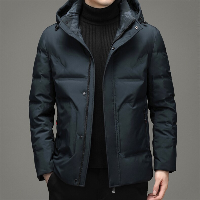 21冬季新款90羽绒服男连帽可卸宽松休闲简约百搭外套DD21506-P250图片