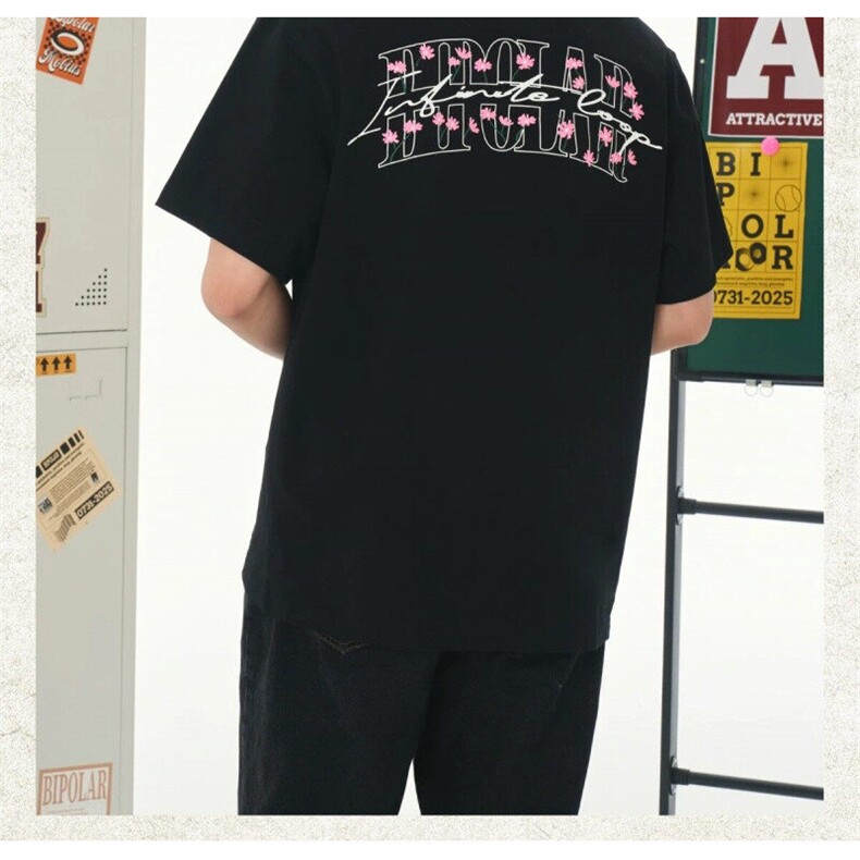 M467-P35刺绣款短袖t恤夏季宽松潮流ins情侣款上衣,男装T恤,星座617A-1（原B318A）