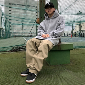 市场无对手宽松阔版 支持退换 抖音得物360克二开纯色连帽卫衣Y99图片
