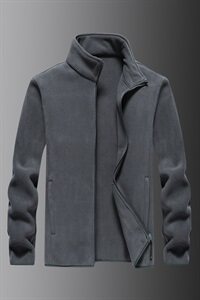 M-8XL 男立领开衫双面遥粒绒卫衣休闲外套 5032-1_9808P50图片