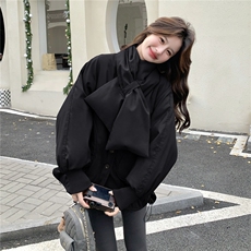 冬日韩系宽松羽绒服配围巾女2025新款设计感小个子大口袋保暖外套，女装羽绒服，2C159