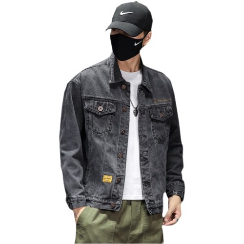 2025春季新款牛仔外套男夹克牛仔衣潮M-5XL两色6630-P65，男装工装外套，电商B223（原星座515-1）