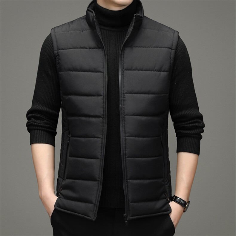 秋冬季马甲男士潮保暖休闲百搭外套立领宽松棉服SNNMJ81865-P100,男装背心/马甲,电商B212（原钱塘6029）