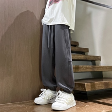 港风本布织裤袋美式卫裤宽松休闲束脚卫裤XZ302B-1-K23305P40，男装休闲裤，星座302B-1