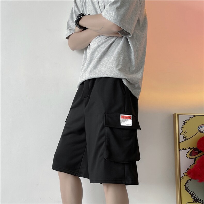 夏潮流时尚直筒男休闲裤流行纯色五分裤新款潮休闲日系 K1094-P30图片