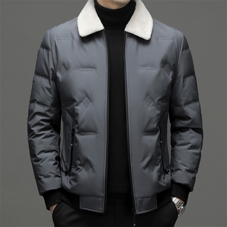 DF99701钱塘2020-2冬季厚款商务休闲简约翻领中年男士羽绒服P255,男装羽绒服,钱塘207-2