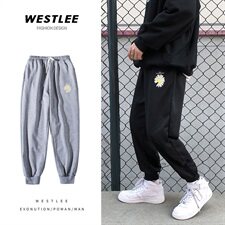 港风休闲裤男韩版潮流宽松束脚裤百搭运动卫裤NK04-P50，男装休闲裤，星座1501