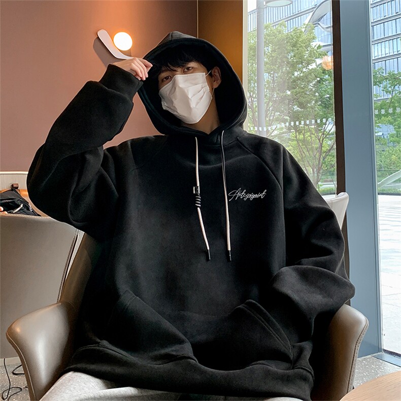 已注册港风抖音直播得物高品质宽松麂皮绒连帽卫衣W6202P48，男装卫衣，电商C408(原B339-1)