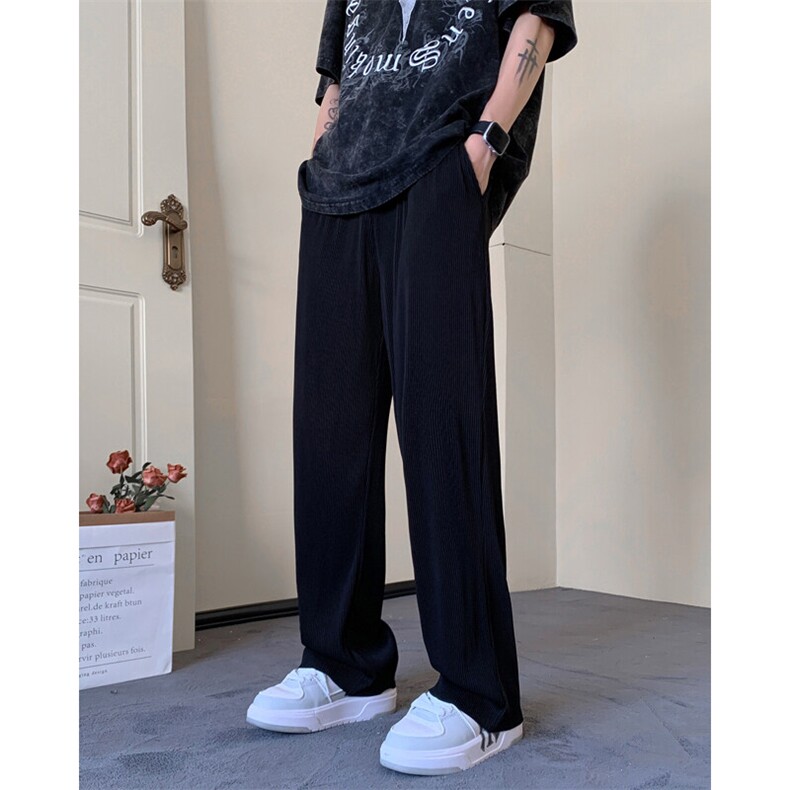K202P40控58冰丝夏季ins长款透气运动薄款宽裤子,男装休闲裤,电商B205