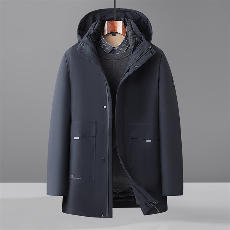 2023新款羽绒服男士外套连帽可脱卸加厚防风滑雪服潮图片