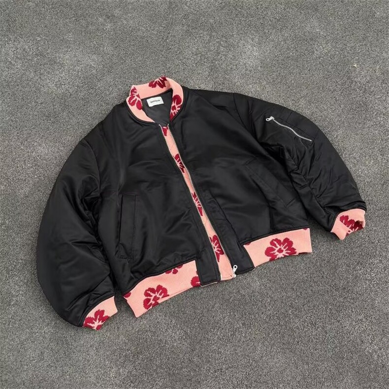 美式复古提花高级感棒球服外套女宽松潮牌痞帅飞行员夹克P20-P75,男装夹克,星座310A-4