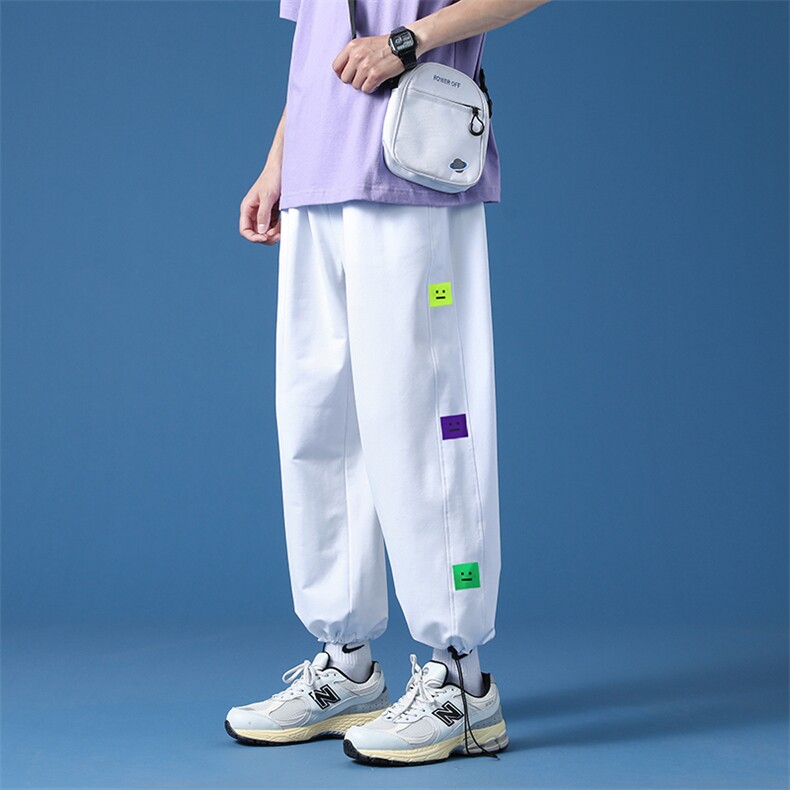 休闲男港风运动裤春夏季宽松韩版潮流九分韩版A161-2-K688-P45图片