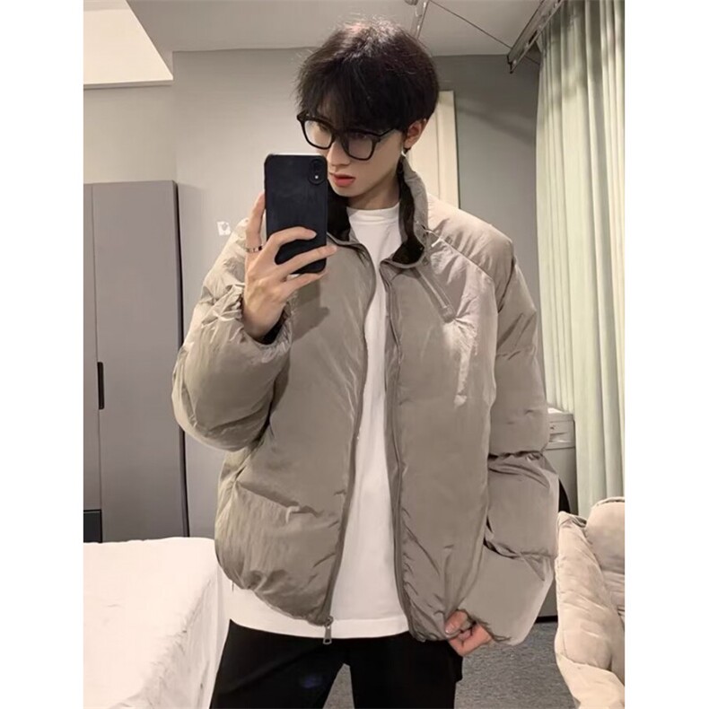 高街短款棉衣男款冬季宽松加厚面包服美式立领棉服外套 M63图片