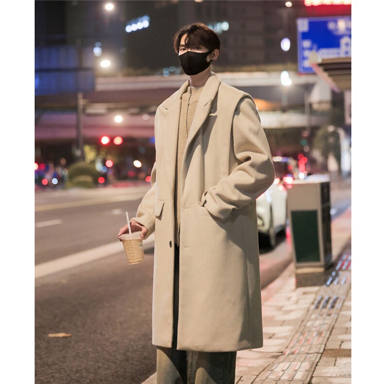 长款男装呢料呢子毛呢大衣冬季呢子西装领外套XZ514-2-F20-P138,男装毛呢大衣,星座514-2(原B239)