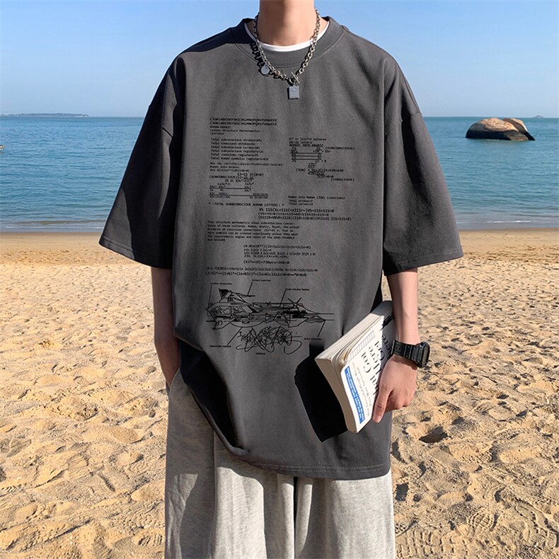 量大优供视频220克美式短袖t恤T3158得物直播有280克品质,男装T恤,电商A486