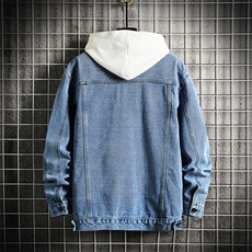 JK919-p70M-5XL网格ins牛仔夹克绣花破洞大码男日系CITYBOY，男装夹克，星座103A