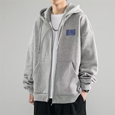 开衫卫衣男款春秋季潮牌休闲夹克男学生设计感印花棒球服外套，男装夹克，星座506A