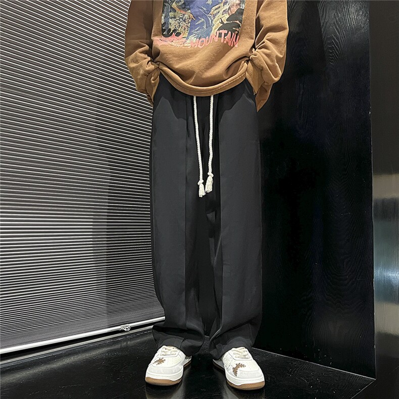 秋季休闲裤男宽松西裤拖地裤D329-QM525-P55-控68,男装西裤,电商D329