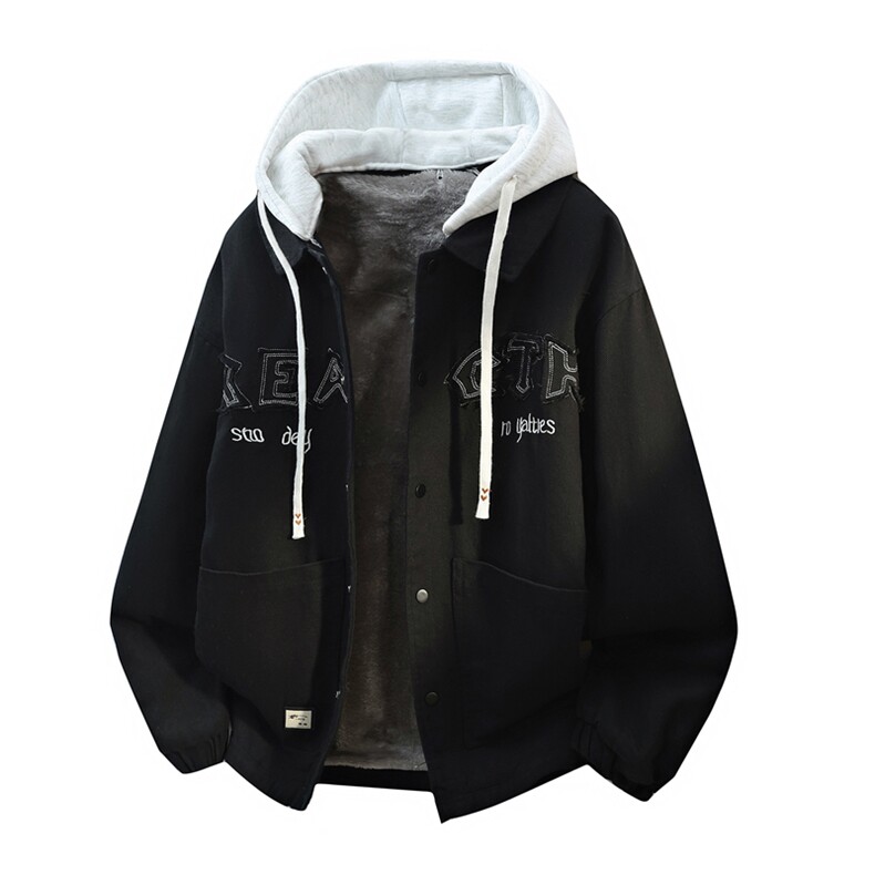 立体得物新款潮牌加厚连帽休闲假两件夹克外套A436-JK2538-P90,男装夹克,电商A436