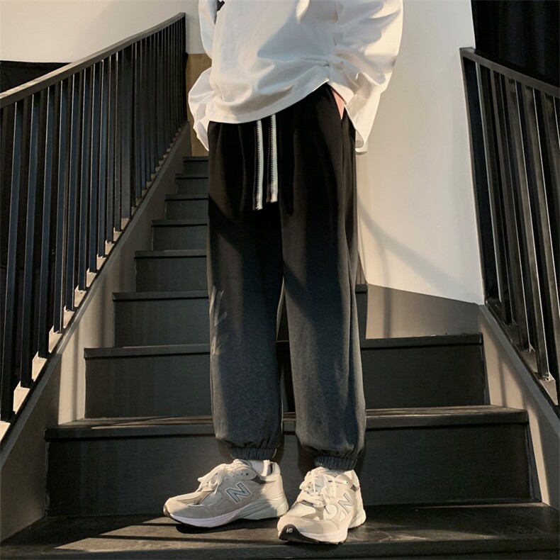 直播品质！重磅纯棉高克重2023新款阔腿休闲裤男K23122-P45控68,男装休闲裤,星座717