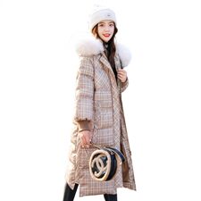 2020冬季新款简约优雅时尚大毛领棉服，女装棉衣/棉服，魅影