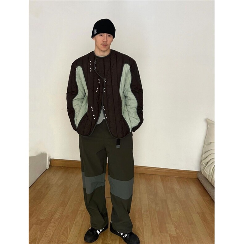 【现货】日系复古拼接棉服升级版棉衣自制,男装棉衣,星座910A