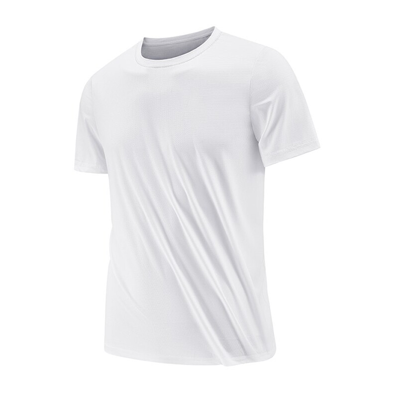 男士修身柔软冰丝速干短袖上衣，男装T恤，宏恒