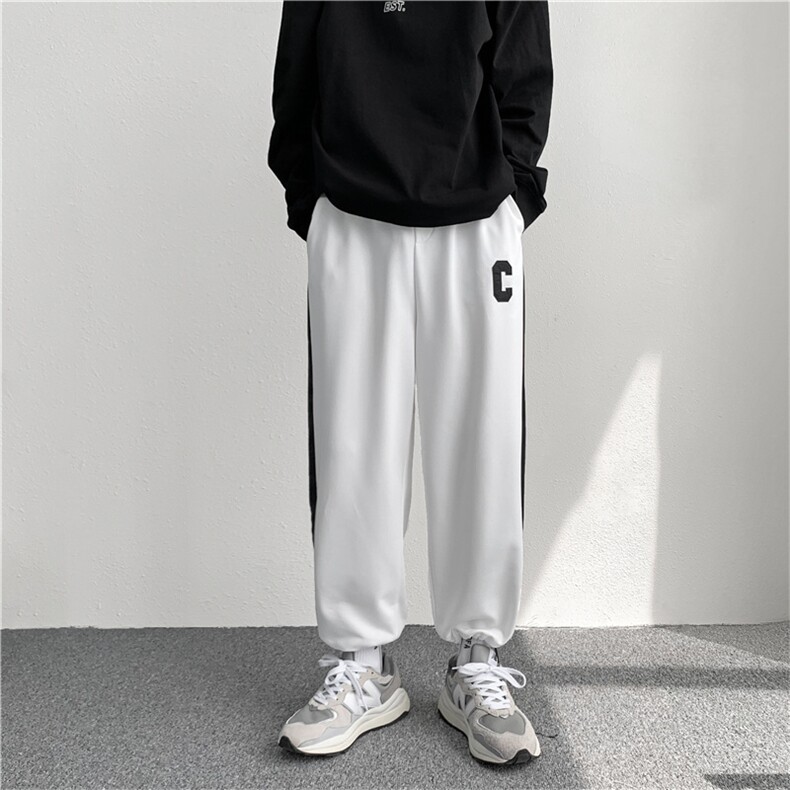 夏季薄款潮流百搭九分运动裤韩版百搭潮牌ins休闲裤K1290-P28,男装休闲裤,星座512-4
