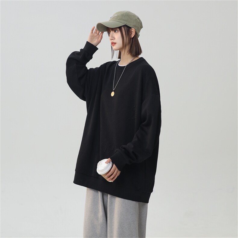 S5015/特P30春装新款高个性套头提花卫衣男潮流宽松长袖T恤外套，女装卫衣/绒衫，电商A141