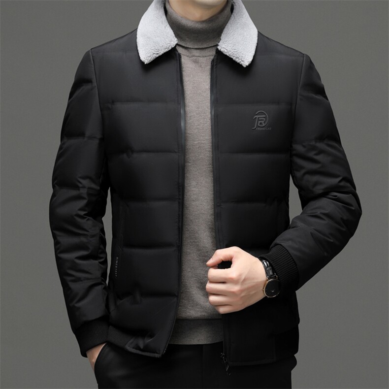 CG72801钱塘2020-2冬季厚款商务休闲中年男士毛领羽绒服P195,男装羽绒服,钱塘207-2
